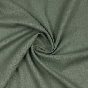 Ткань Лен серо-зеленая