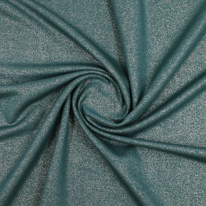 Ткань футер сине-зеленая с люрексом