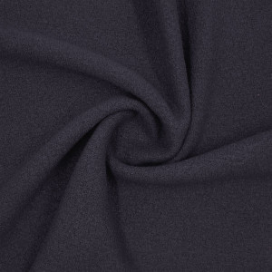 Пальтовая ткань Лоден шерстяная черно-синяя