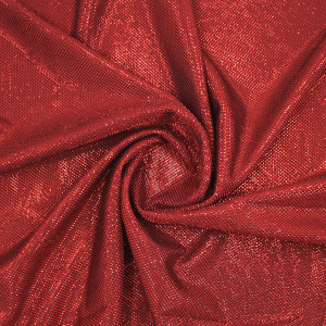 Трикотажная ткань красная металлик