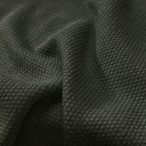 Трикотажная ткань пальтовая зеленая вареная шерсть