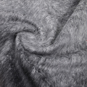 Пальтовая ткань черно-серая зигзаг