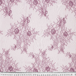 Кружевная ткань розовая, отрез 2 метра