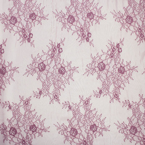 Кружевная ткань розовая, отрез 2 метра