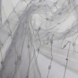Сетчатая жаккардовая ткань цвета талой воды