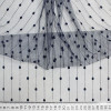 Ткань сетчатая с черным жаккардовым узором