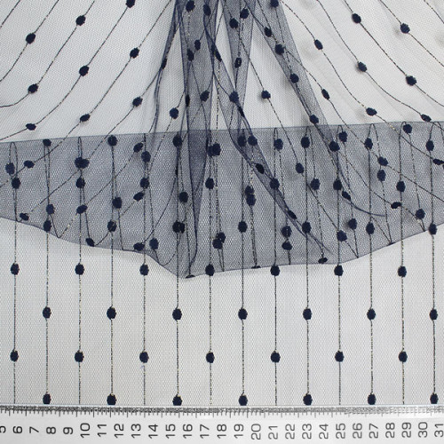 Ткань сетчатая с черным жаккардовым узором