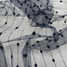 Ткань сетчатая с черным жаккардовым узором