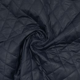 Стеганная ткань темно-синяя в ромбы