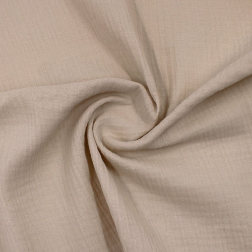 Ткань муслин светло-бежевая, отрез 2 метра