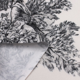 Ткань для мебели велюр серый с узором