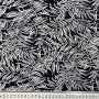 Плательная ткань черно-белая Цветы