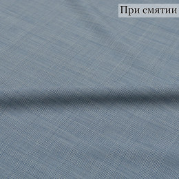 Костюмная серо-голубая ткань в клетку Италия