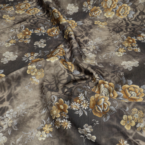 Портьерная ткань в цветы