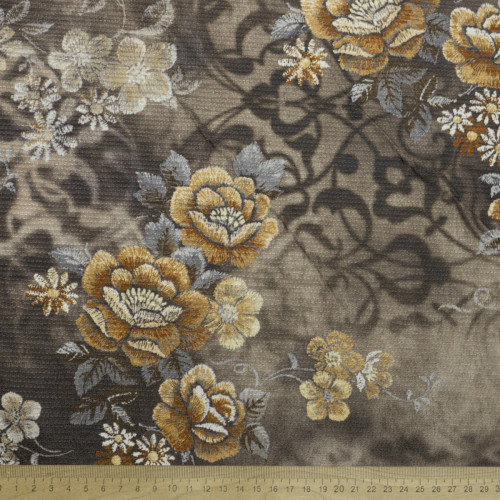 Портьерная ткань в цветы