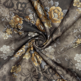 Портьерная ткань в цветы