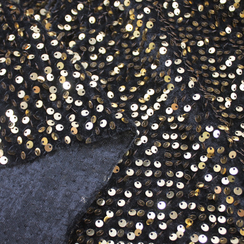 Бархат с пайетками