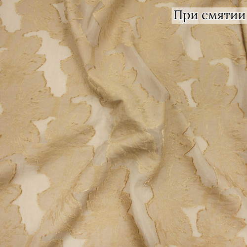 Ткань деворе золотистого цвета