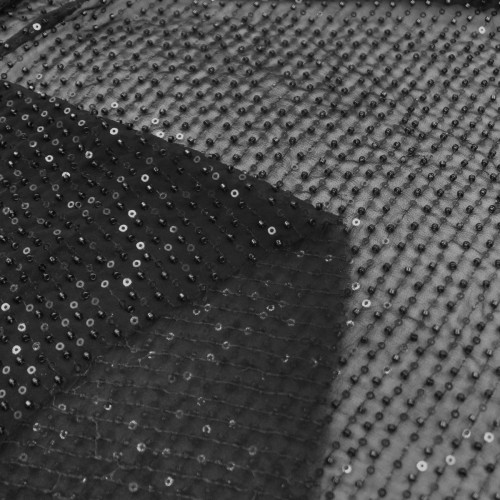 Шифон с бисером