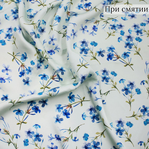 Сатиновая ткань из 100% вискозы в цветы