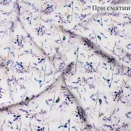 Сатиновая ткань в цветы из вискозы