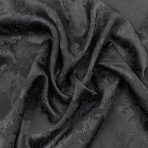 Ткань черного цвета атлас