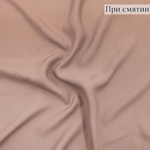 Светло-коричневая сатиновая ткань из вискозы