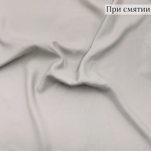 Ткань сатиновая из вискозы серо-бежевого цвета