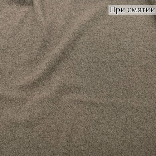 Лоден "Аура" с шерстью и вискозой цвета хаки для легких пальто и кардиганов