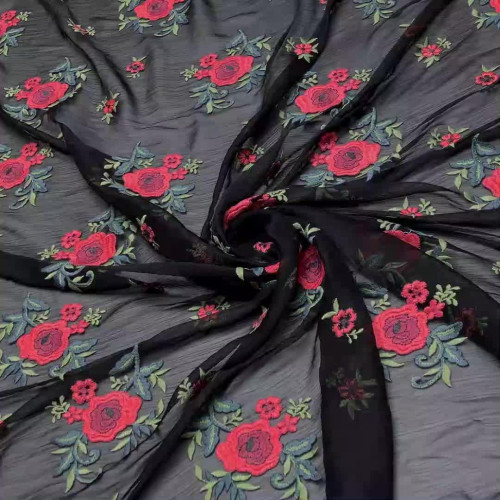 ВЫШИВКА НА ШИФОНЕ